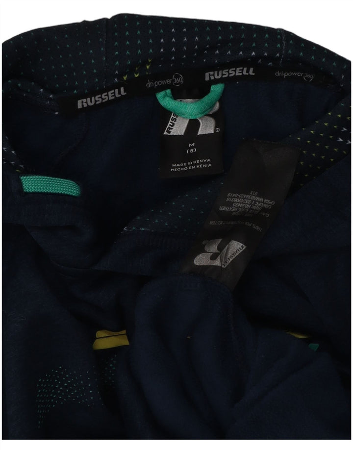 RUSSELL ATHLETIC Jersey con capucha para niño 7-8 años Mediano Azul marino