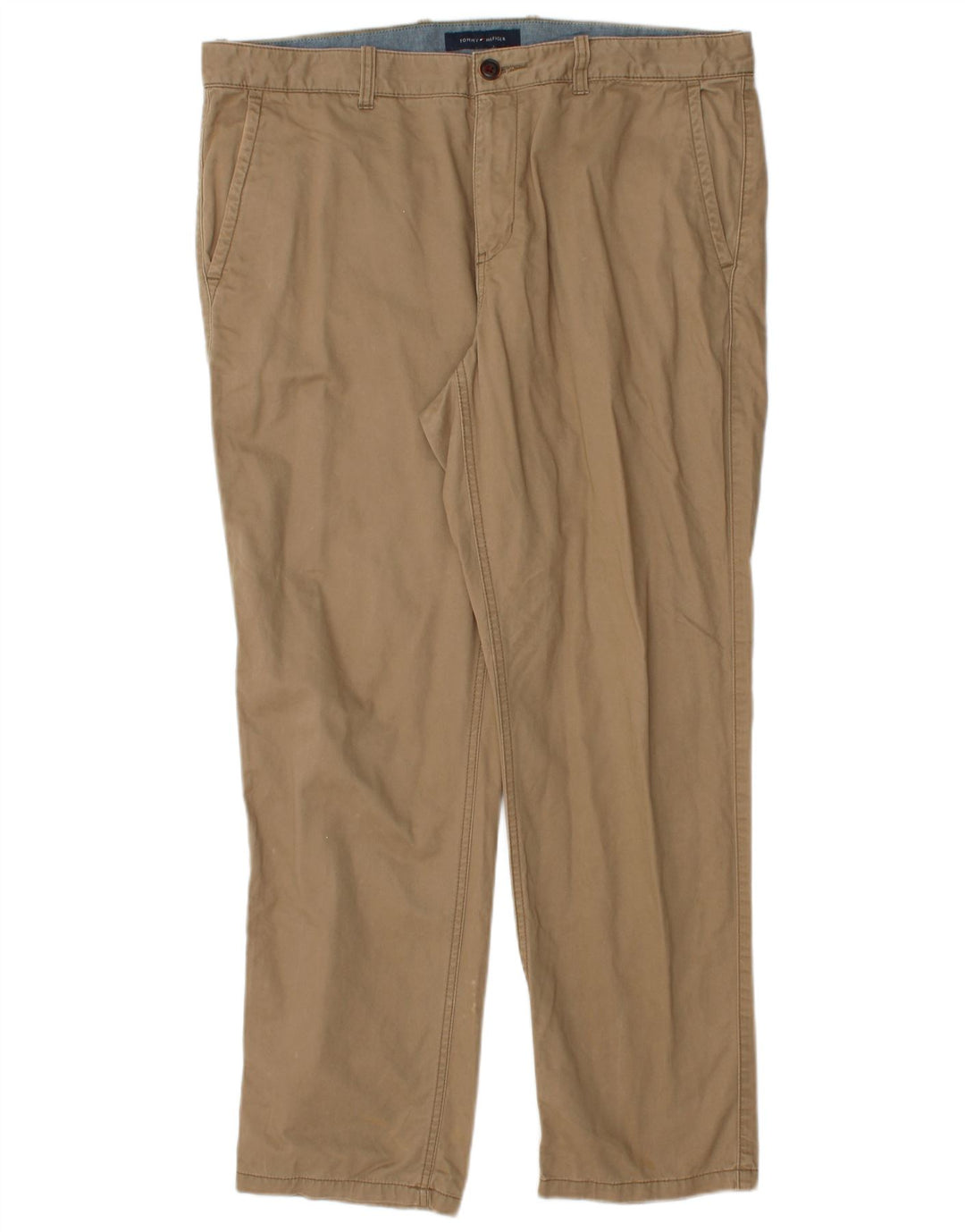 TOMMY HILFIGER Pantalón chino recto para hombre W36 L30 Algodón beige