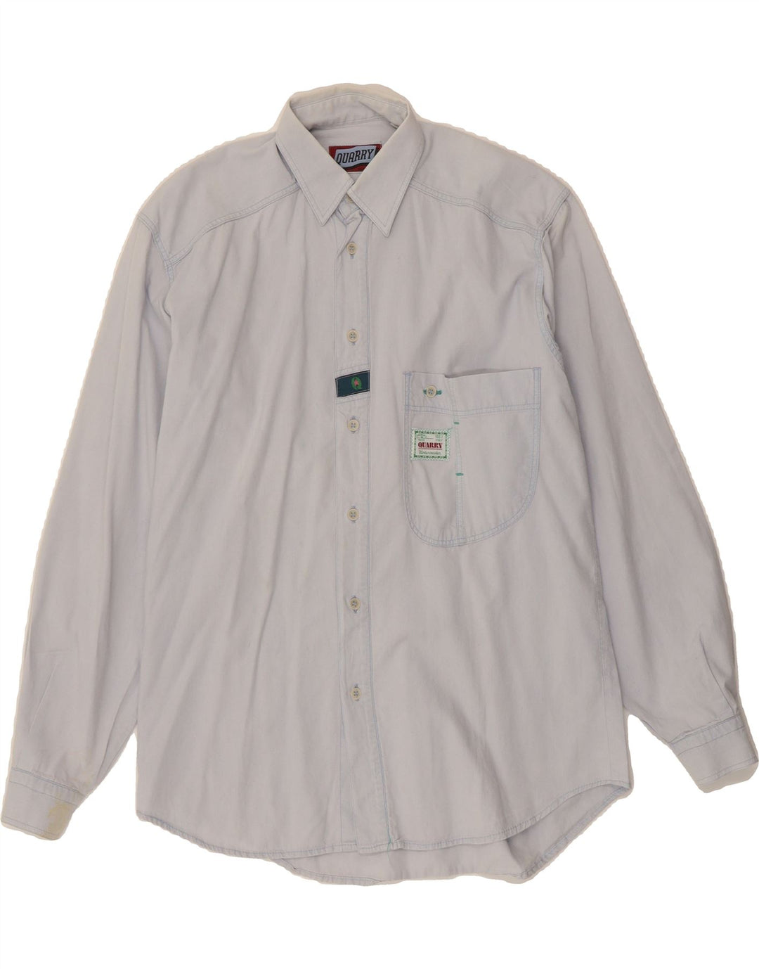 VINTAGE Mens Shirt Small Blue Vintage Vintage and Second-Hand Vintage from Messina Hembry 