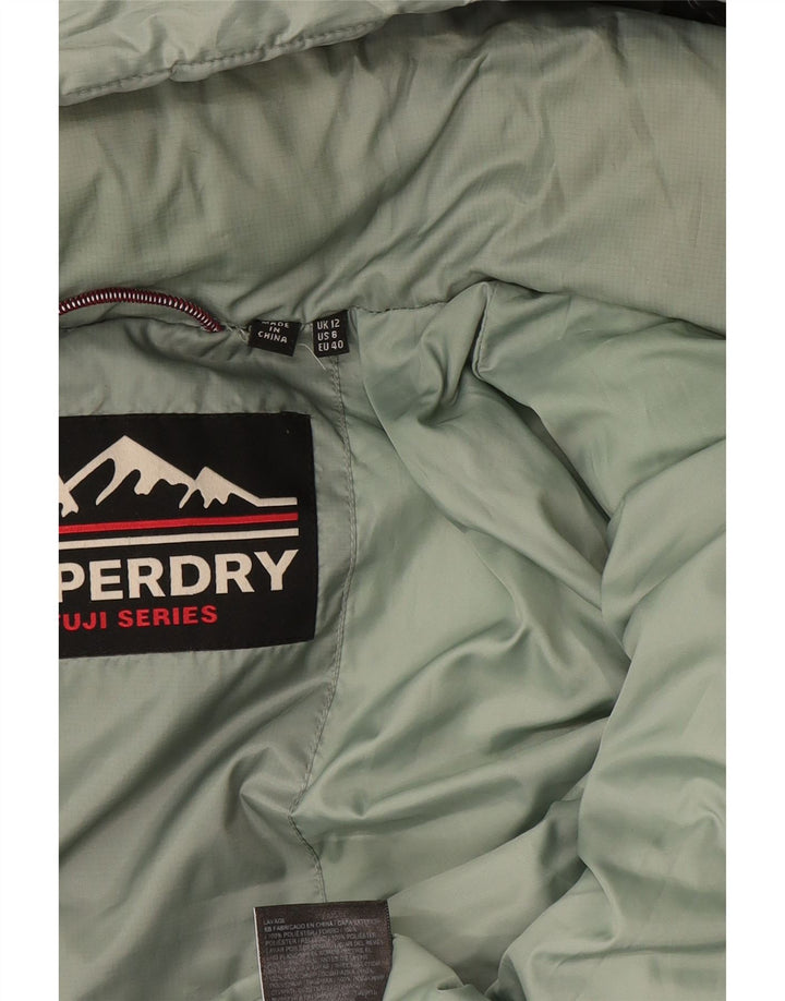 Superdry Chaqueta Acolchada Con Capucha Para Mujer UK 42 Poliéster Verde Medio