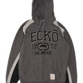 Ecko Unltd Suéter con capucha y cremallera gráfica para hombre Poliéster gris medio