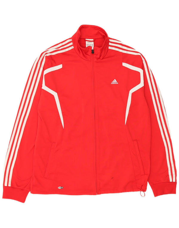 Adidas Mens Climalite Chándal Top Chaqueta Grande Poliéster Rojo