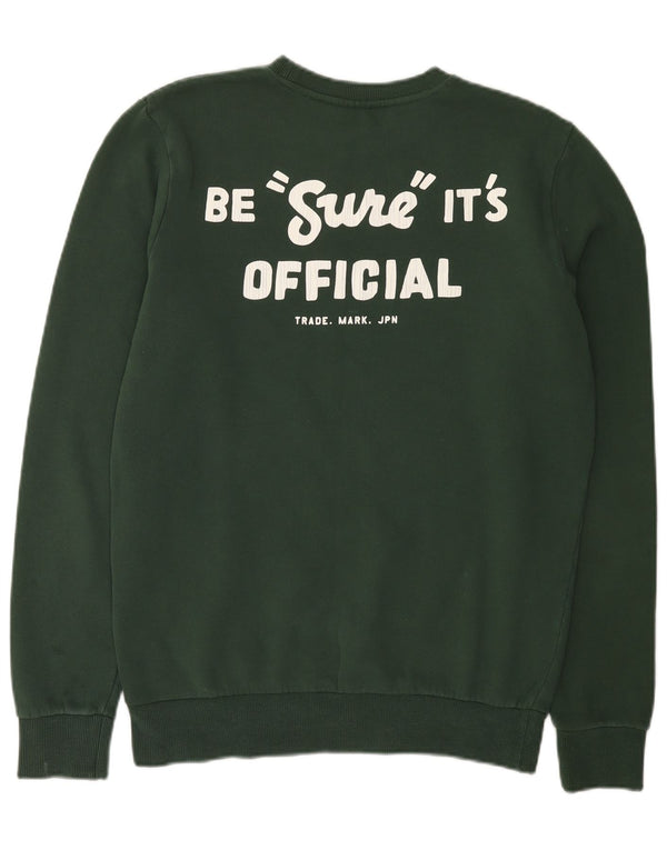 Superdry Sudadera Con Estampado De Hombre, Jersey De Algodón Verde Grande