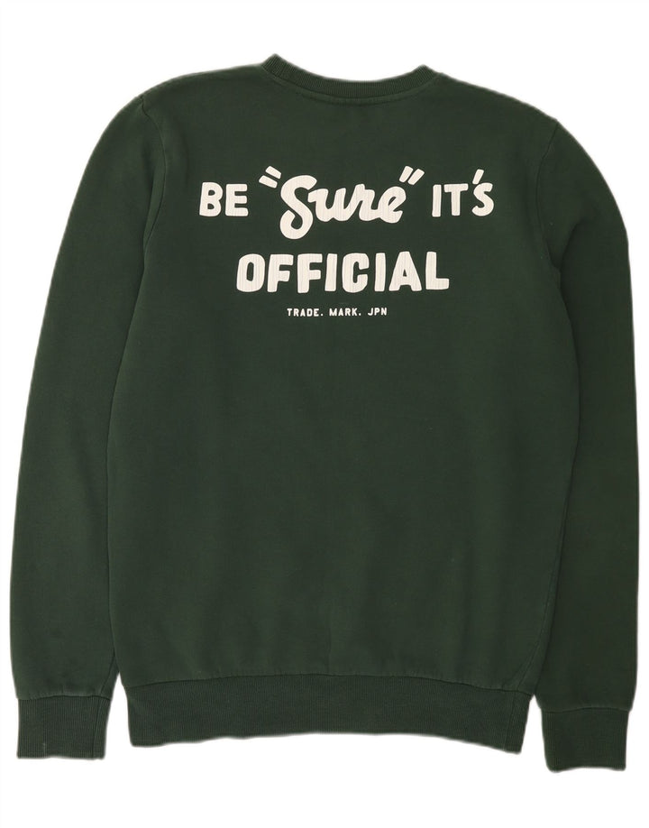 Superdry Sudadera Con Estampado De Hombre, Jersey De Algodón Verde Grande