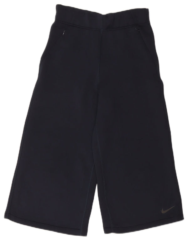 Nike - Pantalones de chándal capri de cintura alta para mujer, talla 6, XS, color azul marino, poliéster