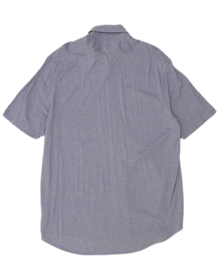 Polo Ralph Lauren Camisa de manga corta ajustada para hombre XL Algodón azul