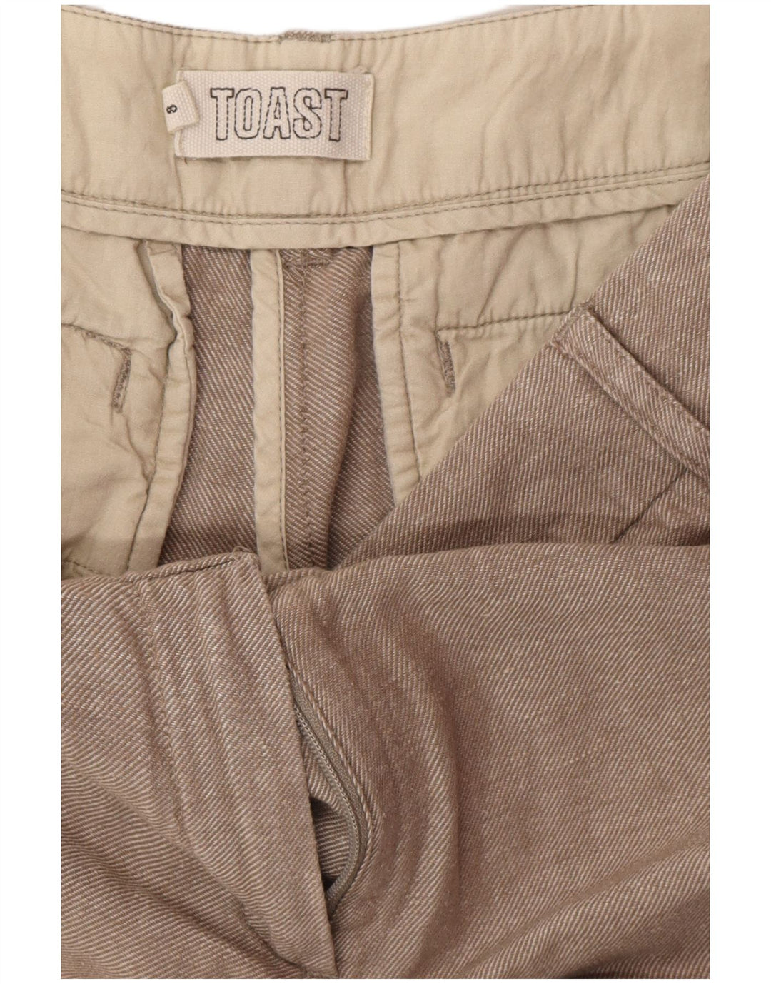 TOAST Pantalones chinos de pierna ancha para mujer UK 8 Small W28 L33 Beige Classic