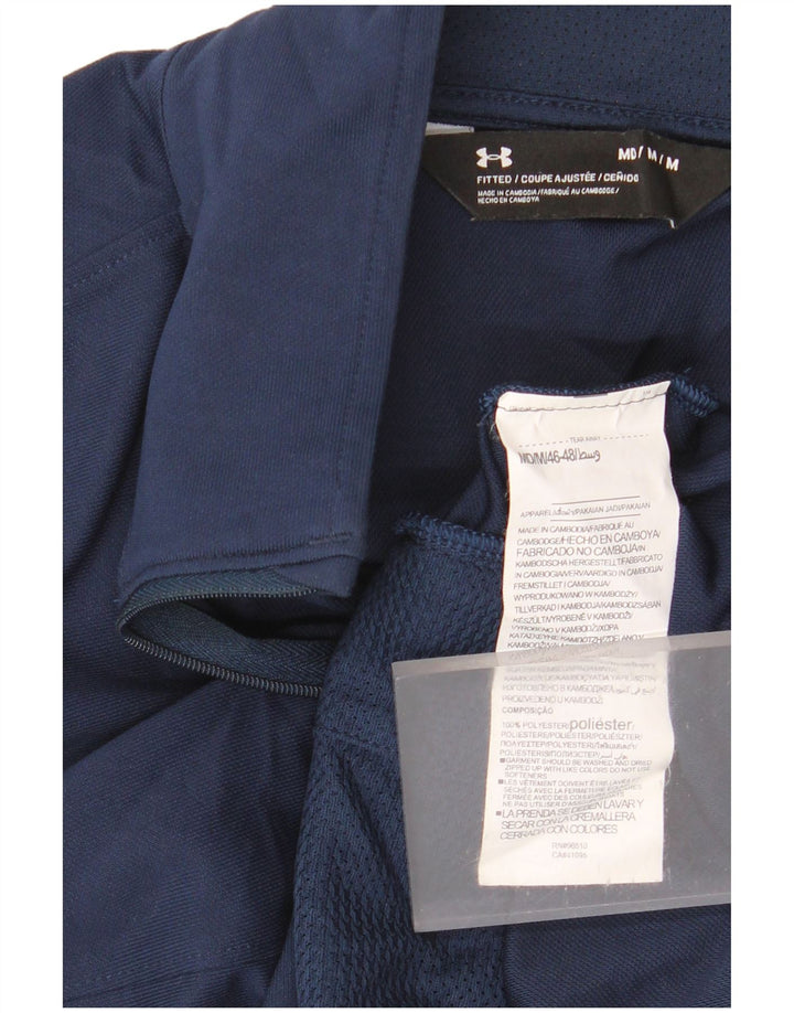 Under Armour Chaqueta de chándal para hombre con bloques de color azul marino mediano