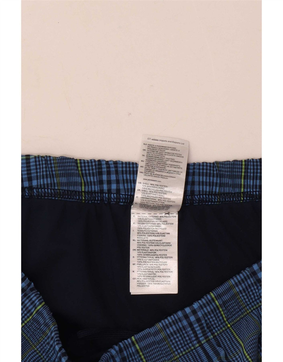 Bañador Adidas Hombre XL Azul Marino Cuadros Poliéster