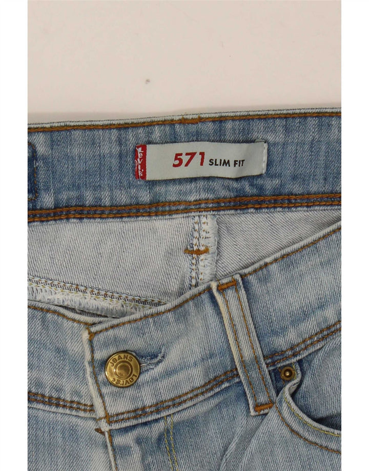 Levi's Mujer 571 Slim Jeans W31 L34 Algodón Azul