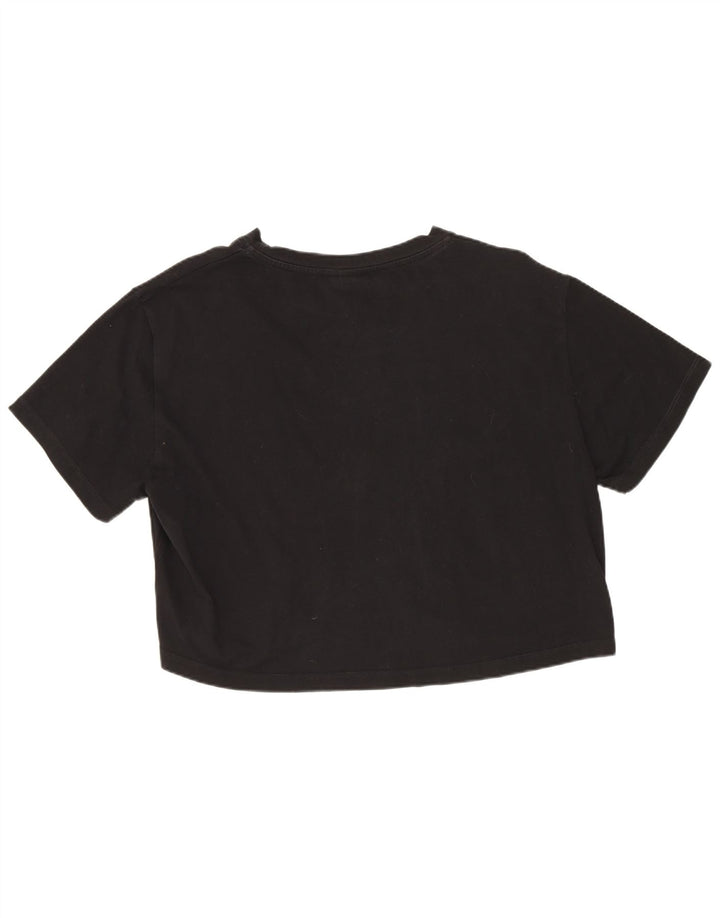 Kappa - Camiseta corta con gráfico para mujer, talla 40, color negro