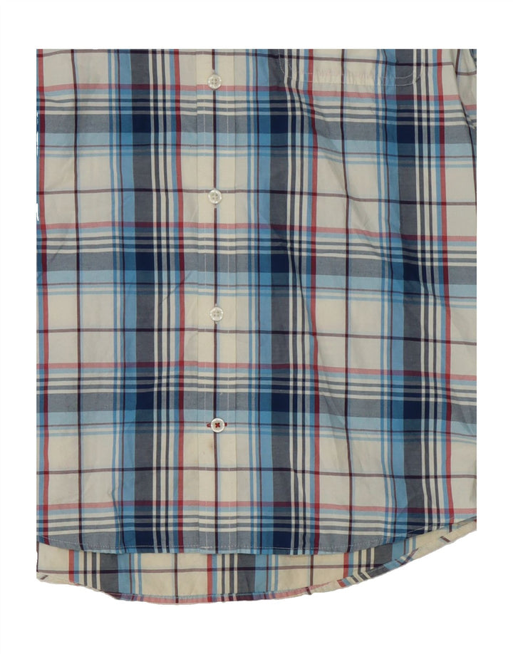 IZOD Mens Short Sleeve Shirt Small Blue Check Cotton Vintage Izod and Second-Hand Izod from Messina Hembry 