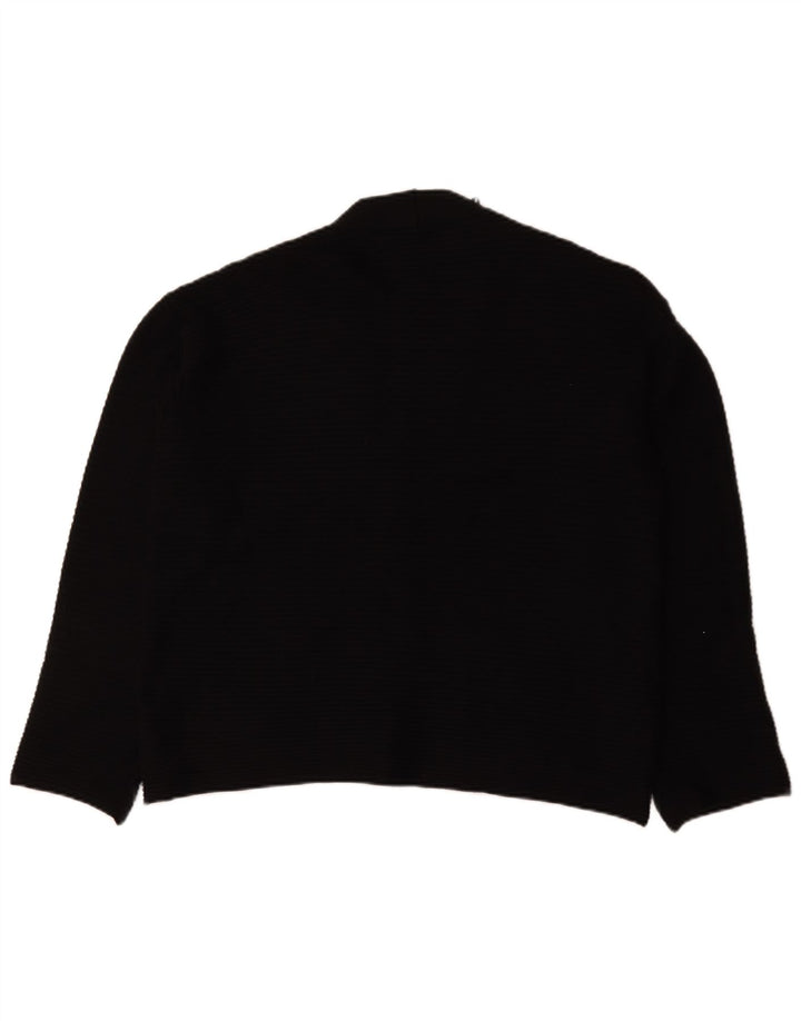 Zara Mujer Suéter Cárdigan Extragrande UK 10 Small Viscosa Negra