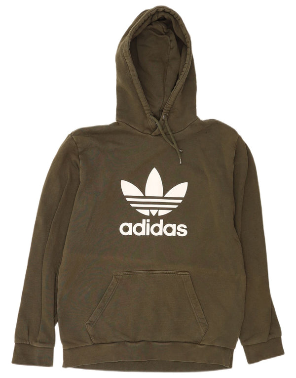 Adidas Hombre Sudadera Con Capucha Gráfica Jersey Pequeño Algodón Verde