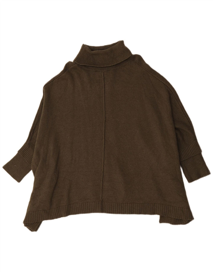 Joules Jersey tipo poncho extragrande con cuello vuelto para mujer UK 44 Viscosa caqui mediana