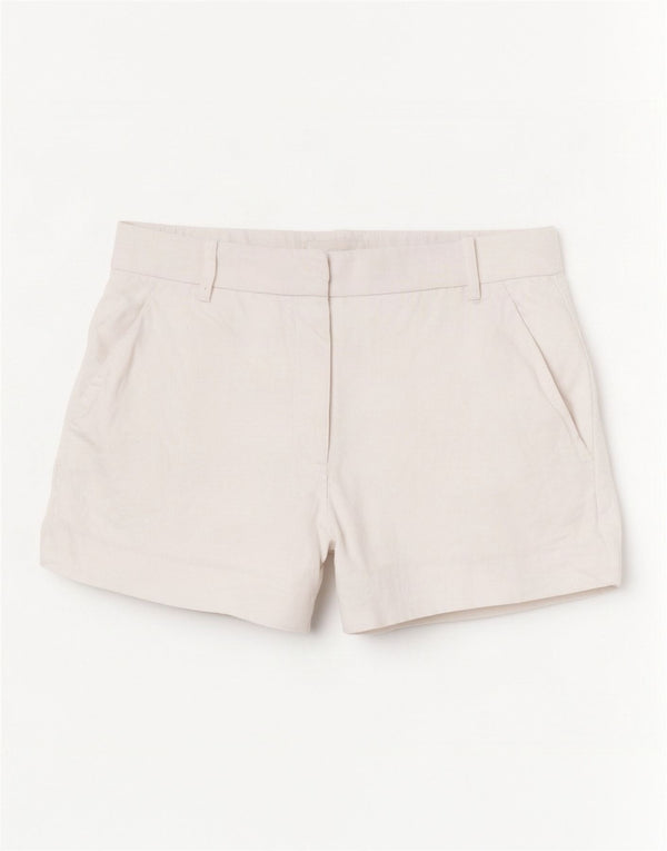 Abercrombie & Fitch Pantalones cortos chinos para mujer US 4 Small W27 White Linen