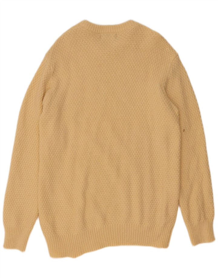 Marks & Spencer Jersey De Cuello Redondo Para Hombre De Lana De Cordero Beige Grande