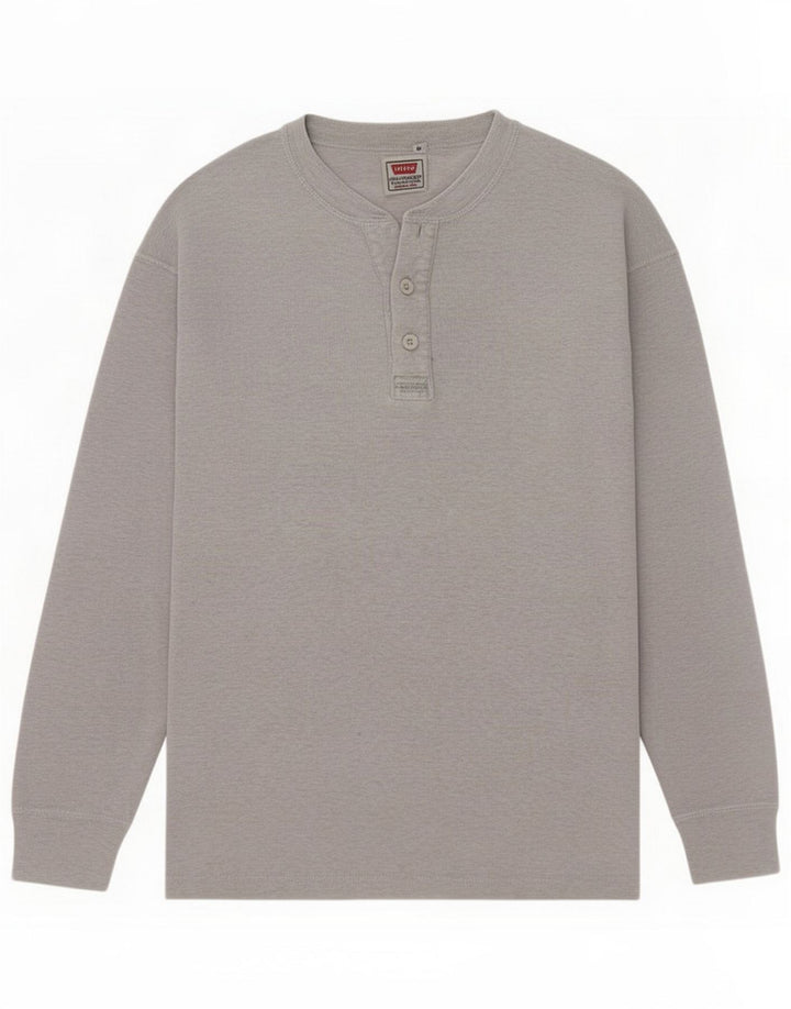 Levi's Hombre Top Manga Larga Algodón Gris Medio