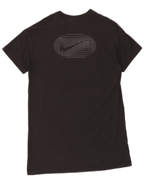 NIKE Vestido estilo camiseta holgado con gráfico para mujer UK 44 Algodón negro mediano