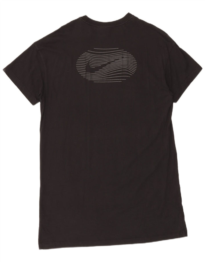NIKE Vestido estilo camiseta holgado con gráfico para mujer UK 44 Algodón negro mediano