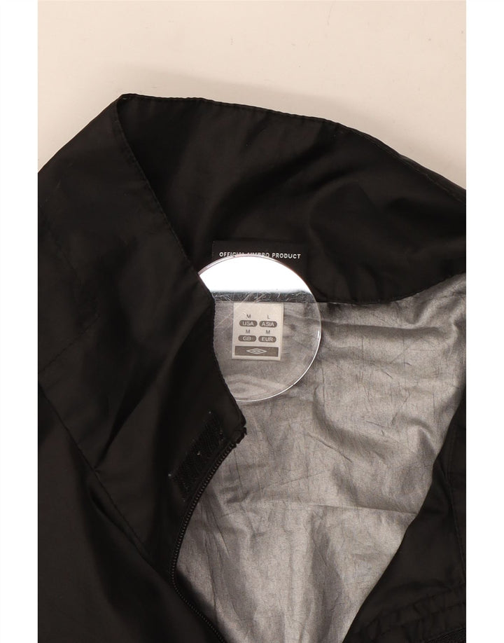 Umbro Chaqueta impermeable con capucha gráfica para hombre UK 38 Mediano Negro Poliéster
