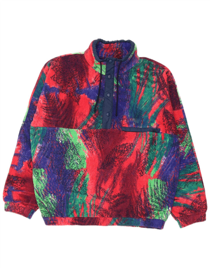 Colmar Hombre Jersey De Forro Polar Con Cuello De Botón XL Poliéster Floral Multicolor