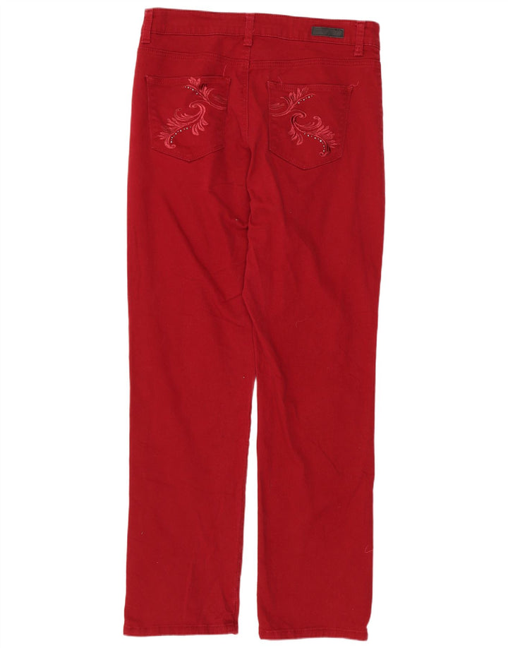 Lee Jeans rectos de ajuste clásico para mujer US 12 grande W32 L30 algodón rojo