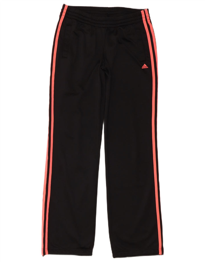ADIDAS Mujer Climalite Chándal Pantalones UK 8/10 Pequeño Negro Poliéster