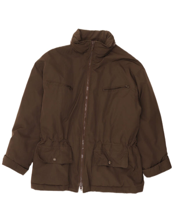 Alberto Aspesi Chaqueta utilitaria para mujer UK 36 Small Marrón Poliéster