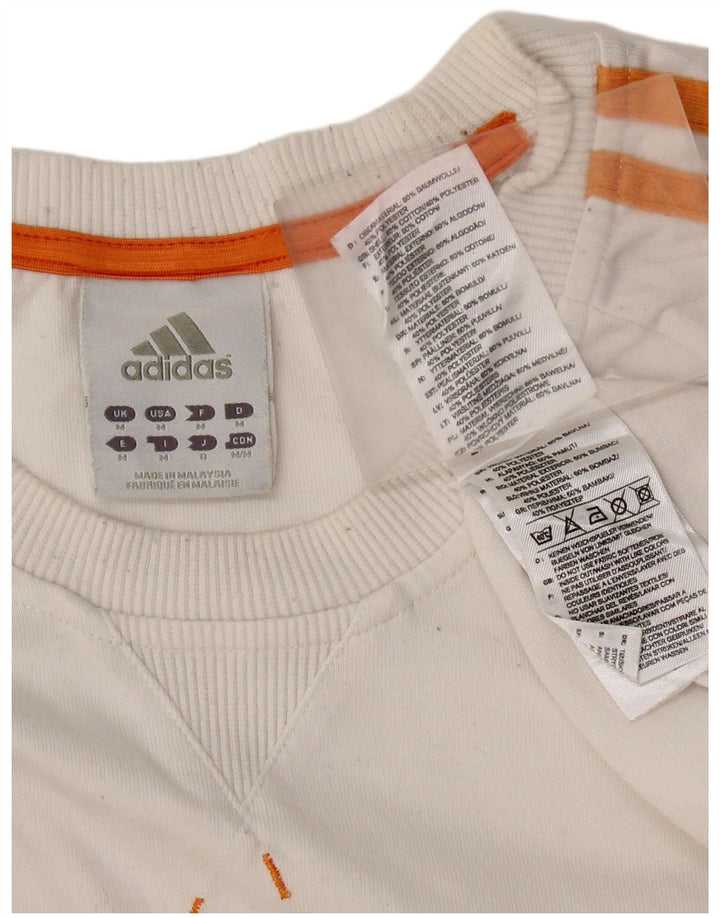 ADIDAS Hombre Sudadera Gráfica Jumper Medium Off White Colorblock Algodón