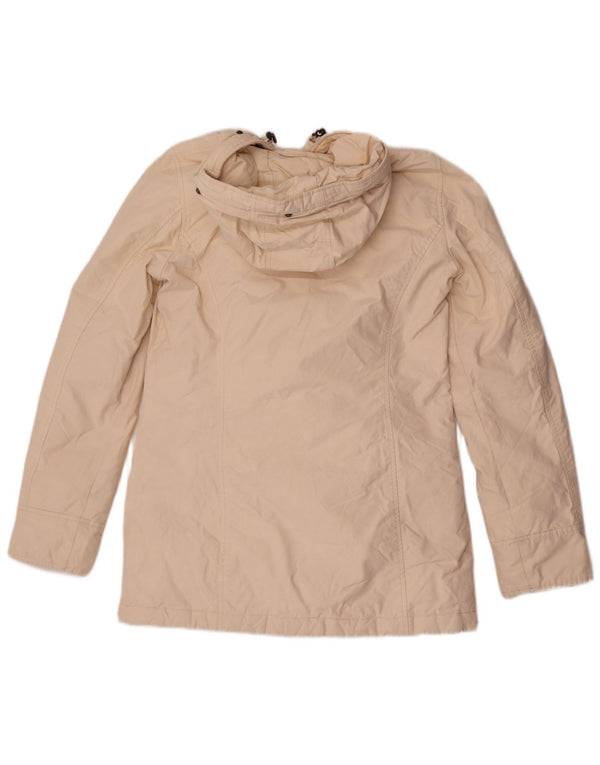 Woolrich Chaqueta acolchada con capucha para mujer UK 10 Small Off White Cotton