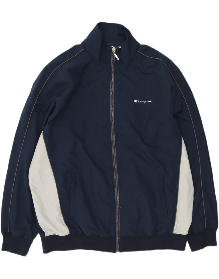 Champion Chaqueta de chándal para hombre 3XL Azul marino Colorblock Poliéster