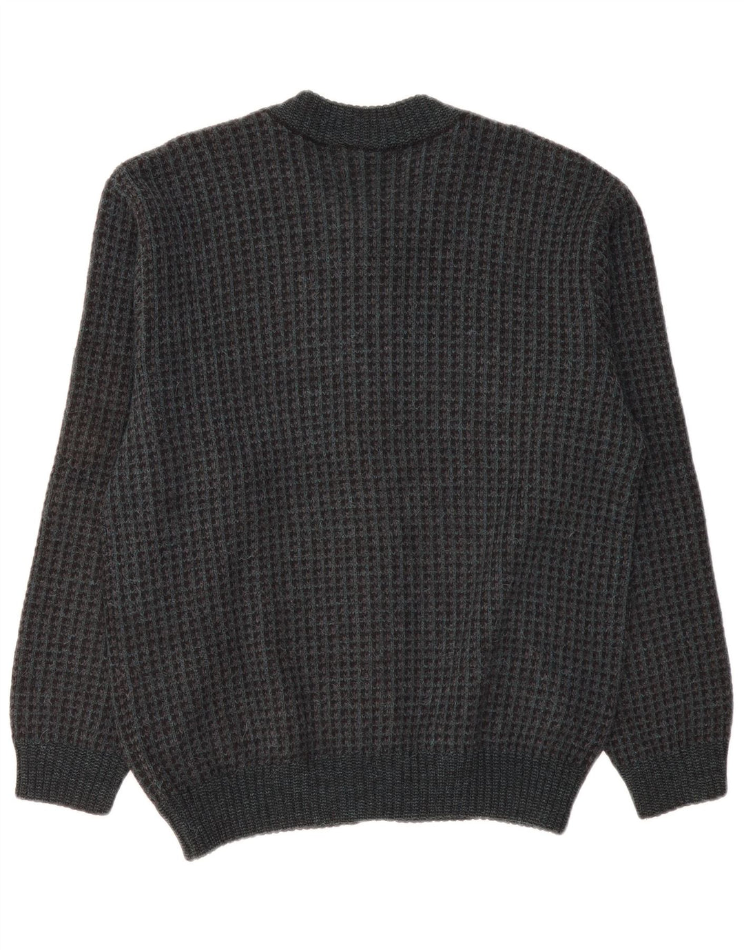 VINTAGE Suéter Cárdigan para Hombre XL Acrílico Gris