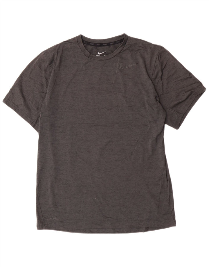 Camiseta Nike Dri Fit para hombre Top pequeño poliéster moteado gris