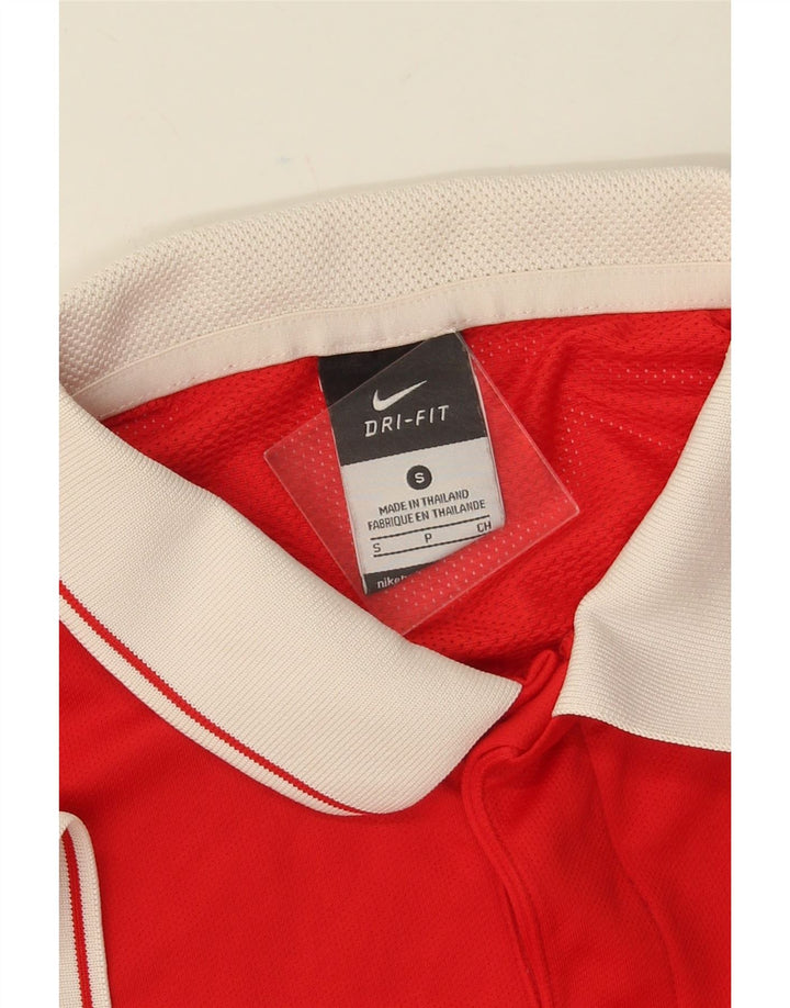 NIKE Polo Dri Fit Graphic para Hombre Rojo Pequeño