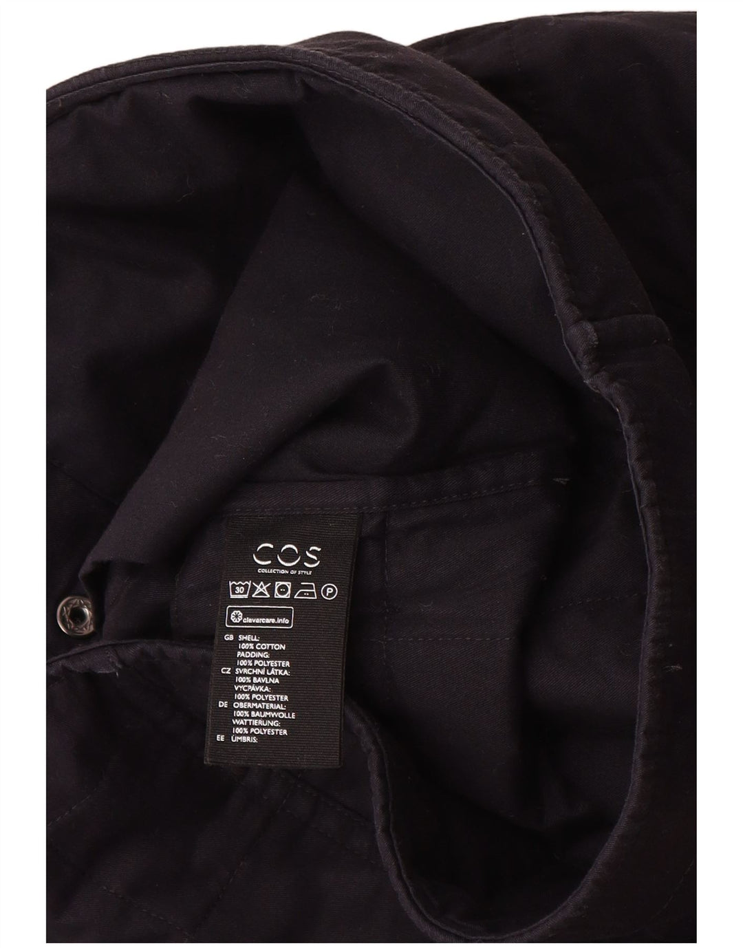 Chaqueta acolchada para mujer Cos EU 40 Algodón azul marino mediano