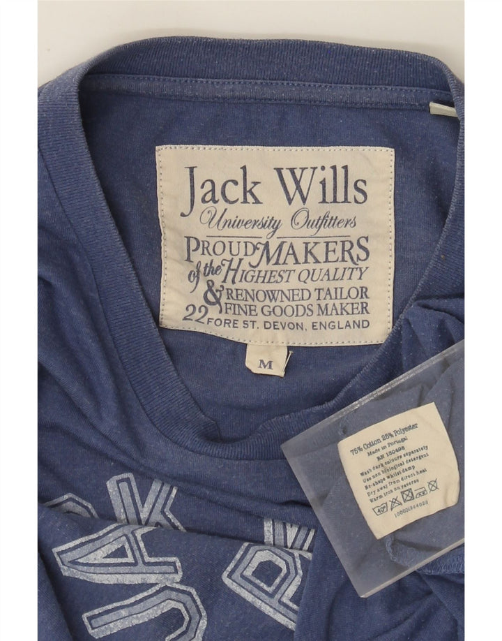 Jack Wills - Camiseta gráfica para hombre, color azul medio, algodón