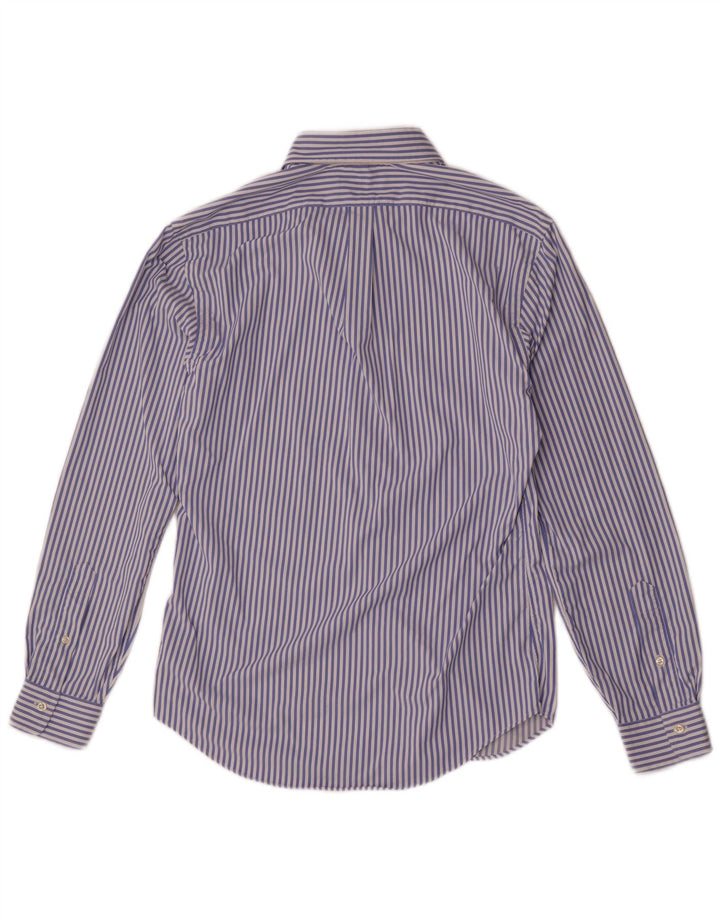 Camisa Ralph Lauren Hombre Slim Fit Nylon A Rayas Azul Medio