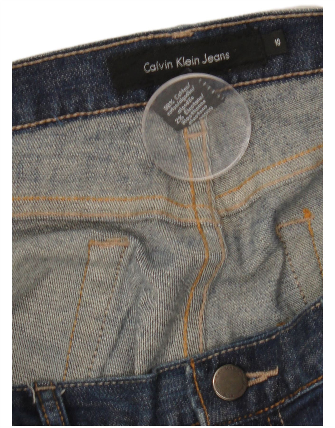 CALVIN KLEIN Vaqueros Bootcut para Mujer US 10 Medium W32 L28 Algodón Azul