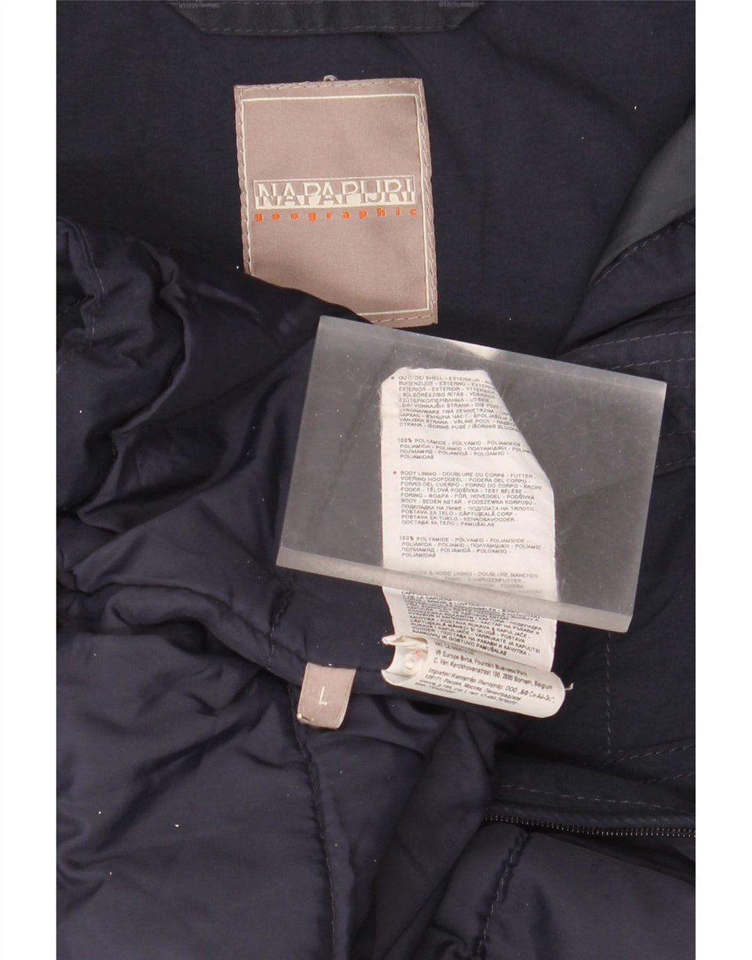 Napapijri Chaqueta anorak con capucha y gráfico para hombre UK 40 Large Poliamida azul marino