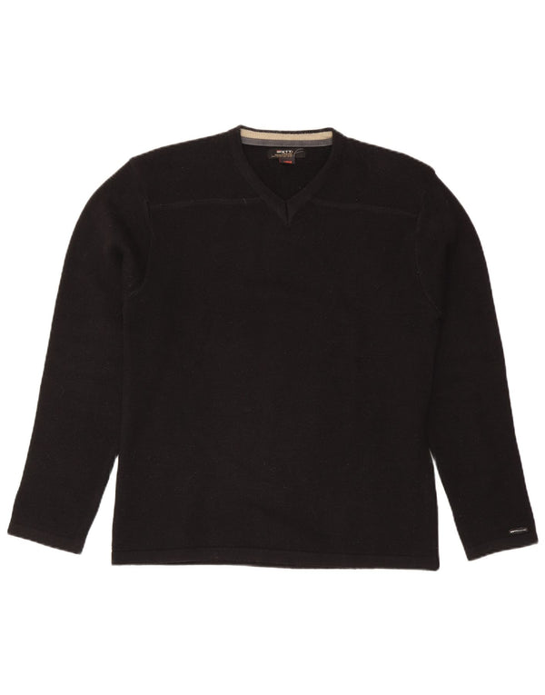 Sixty Mens Jersey con Cuello en V Suéter Grande Acrílico Negro