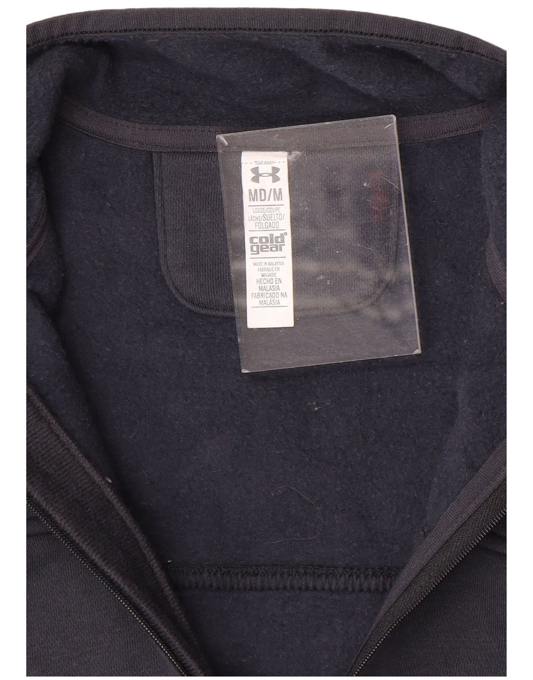 UNDER ARMOUR Hombre Cold Gear Zip Neck Sudadera Jumper Medium Azul Marino