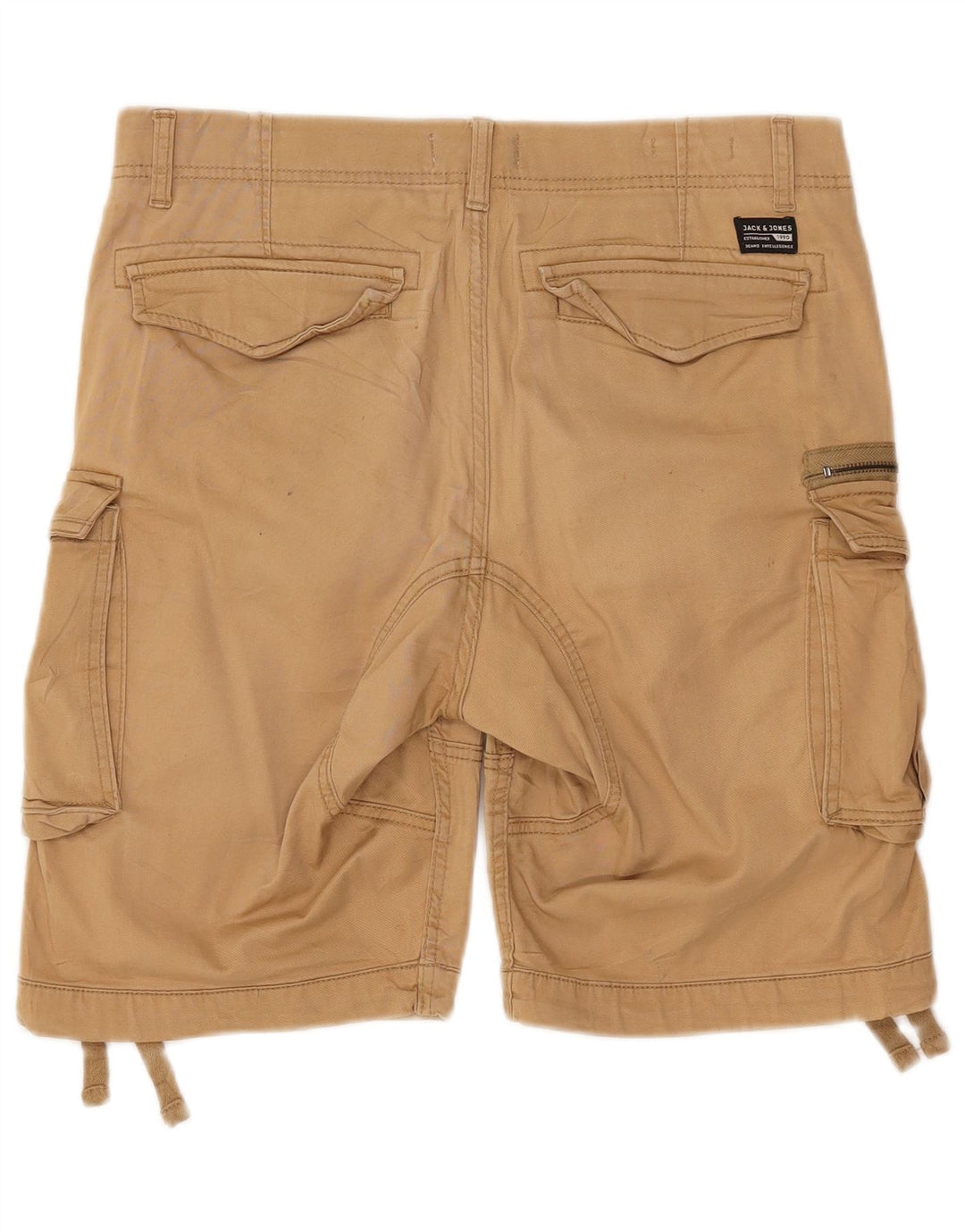 JACK & JONES Pantalones cortos tipo cargo para hombre Small W32 Algodón beige