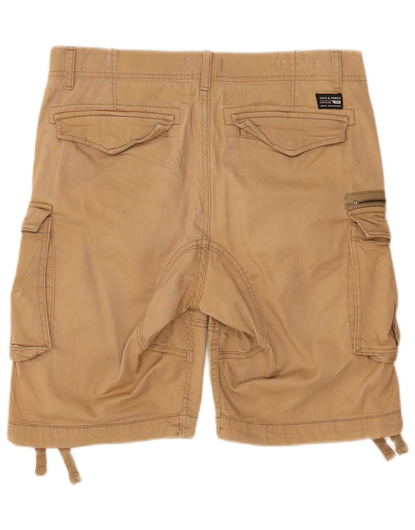 JACK & JONES Pantalones cortos tipo cargo para hombre Small W32 Algodón beige
