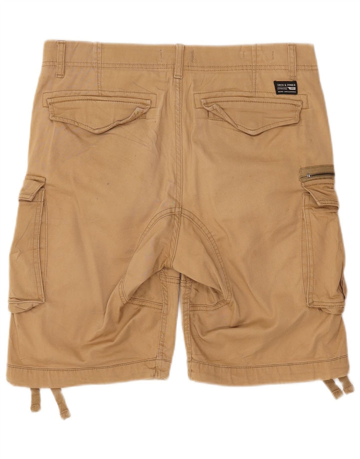 JACK & JONES Pantalones cortos tipo cargo para hombre Small W32 Algodón beige