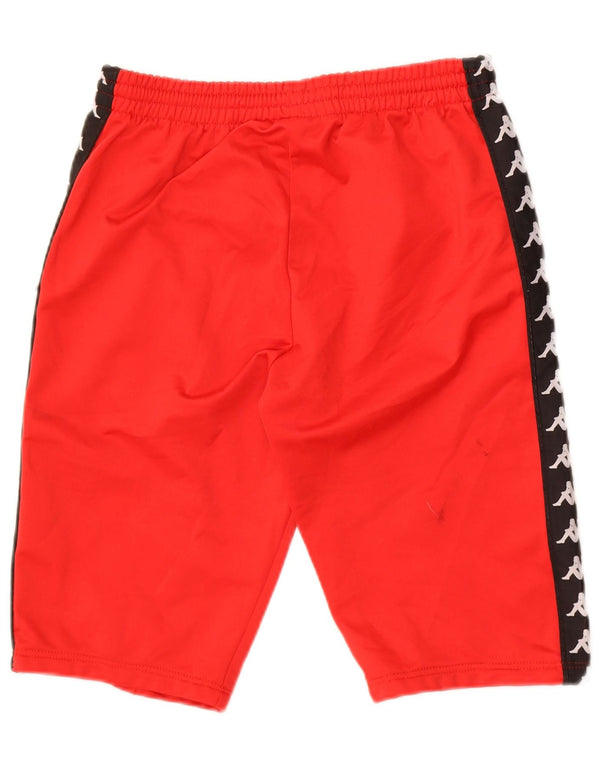 Kappa Mens Graphic Sport Shorts Small Rojo Colorblock Poliéster