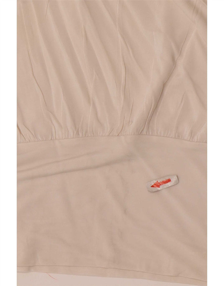 Calvin Klein Blusa sin mangas para mujer US 6 Medium White Viscosa