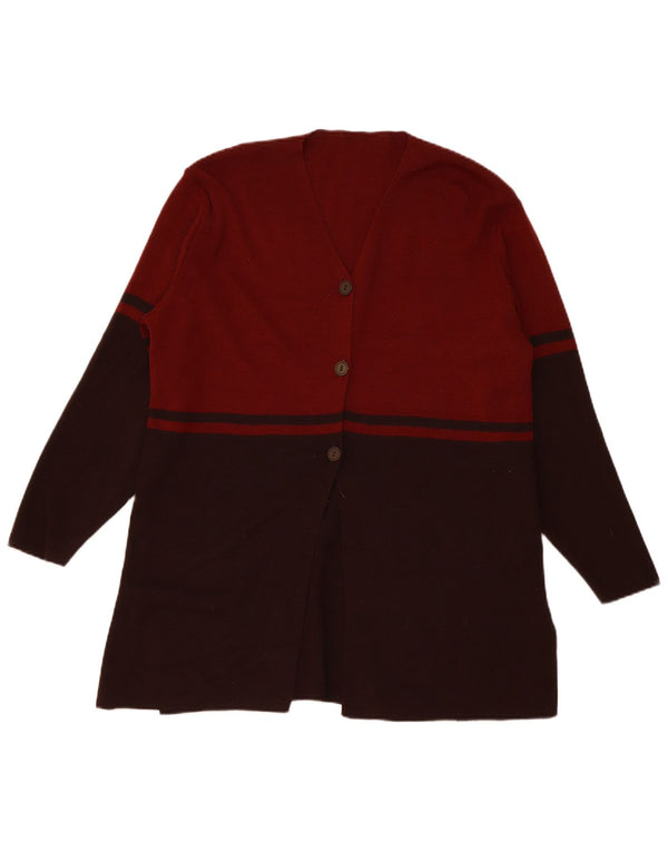 Marks & Spencer Womens Longline Cardigan Sweater UK 12 Medium Brown