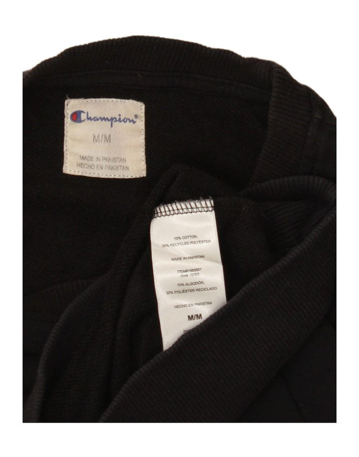 CHAMPION Mens Sweatshirt Jumper Medium Black Cotton Vintage Champion and Second-Hand Champion from Messina Hembry 