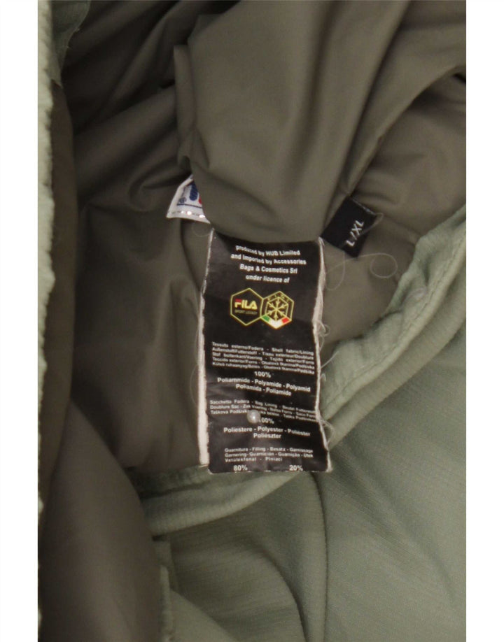Fila Chaleco acolchado para hombre UK 40 Large Poliamida verde
